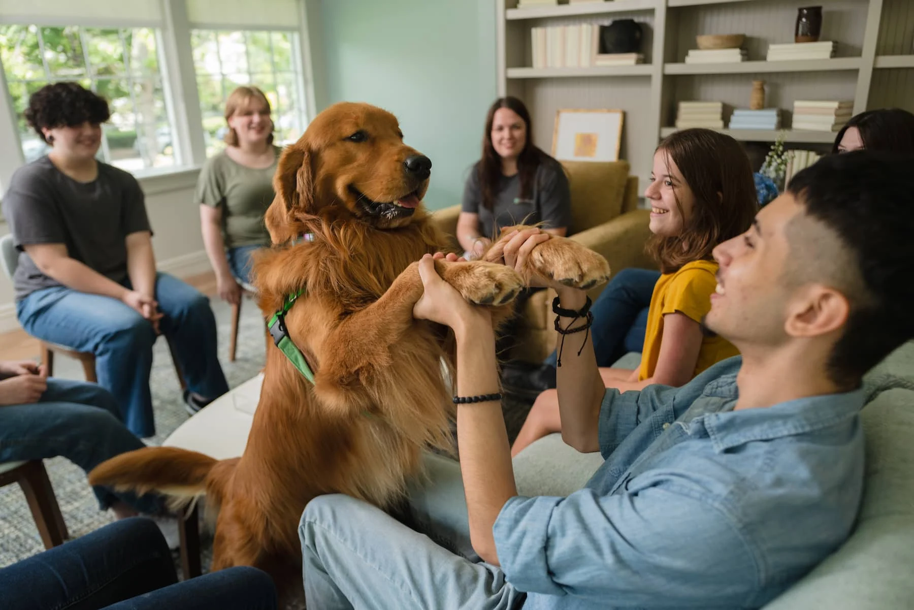 newcircle residents with dog
