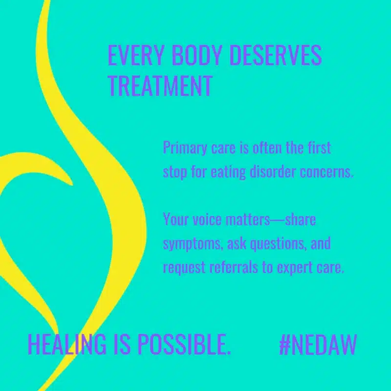 every body deserves treatment - national eating disorders awareness week campaign image